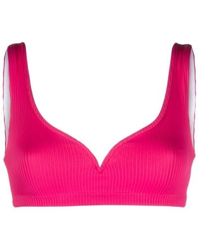 Alexandra Miro Kamala Ribbed Bikini Top - Pink