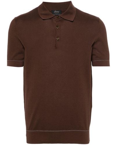 Brioni Cotton Polo Shirt - Brown