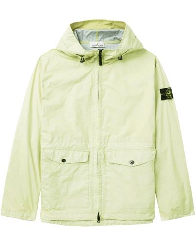 Stone Island Compass-patch Hooded Jacket - Green