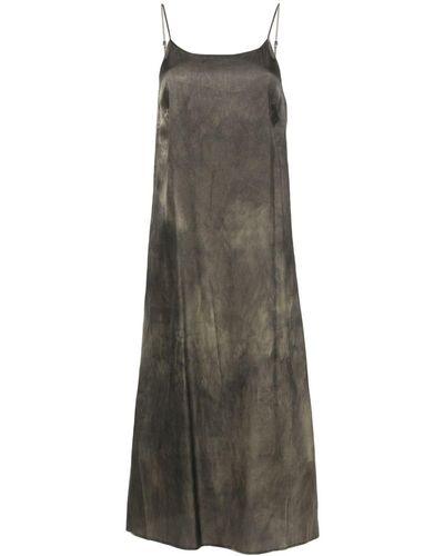 Uma Wang Abstract-print Midi Dress - Grey