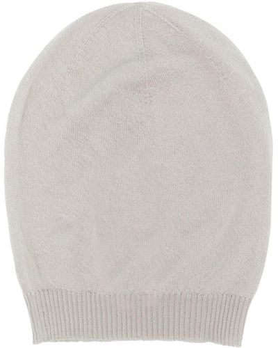 Rick Owens Medium Fine-knit Beanie - White