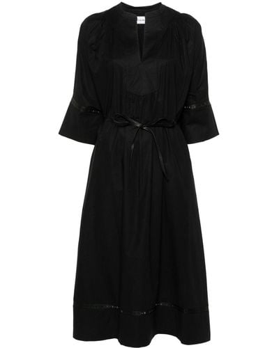 Yves Salomon ベルテッド ドレス - ブラック