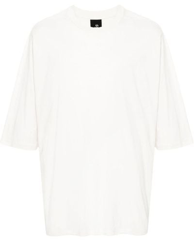 Thom Krom Jersey-T-Shirt mit Einsätzen - Weiß