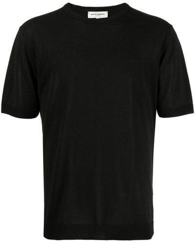 MAN ON THE BOON. Crew Neck Short-sleeved T-shirt - Black
