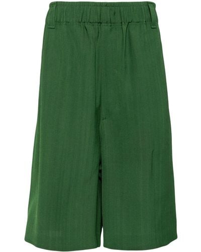 Jacquemus Juego Elasticated-waist Bermuda Shorts - Green