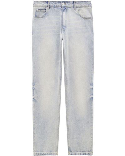 Courreges Tapered-leg Cotton Jeans - Grey