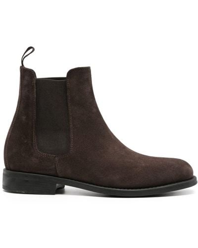 SCAROSSO Claudia Suede Chelsea Boots - Brown