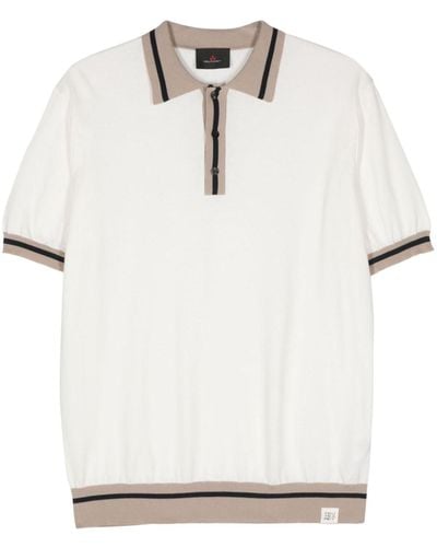 Peuterey Rolle Striped-borders Polo Shirt - White