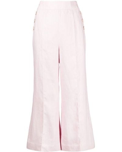 Zimmermann Wide-leg High-waisted Culottes - Pink