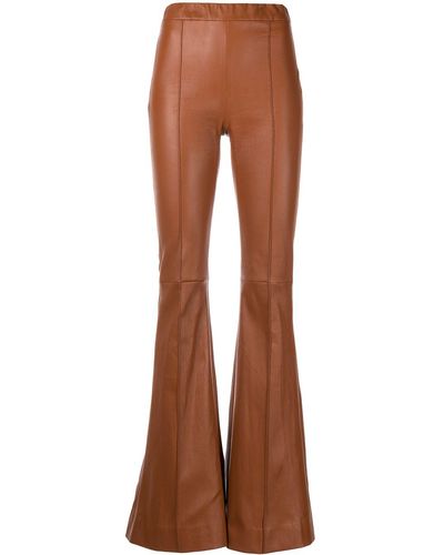 Rosetta Getty Pantalon évasé à pinces - Marron