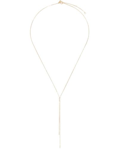 EF Collection 14kt Yellow Gold Shayla Diamond Lariat Necklace - White