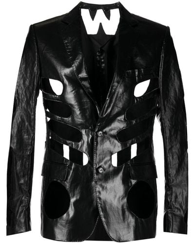 Walter Van Beirendonck Giacca con cut-out - Nero