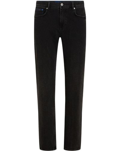 Karl Lagerfeld Mid-rise Straight-leg Jeans - Black