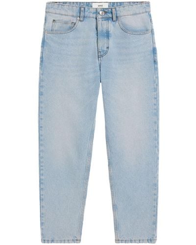Ami Paris Low-rise Cropped Jeans - Blue