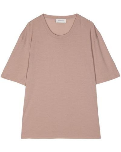 Laneus Short-sleeve Cotton T-shirt - Natural