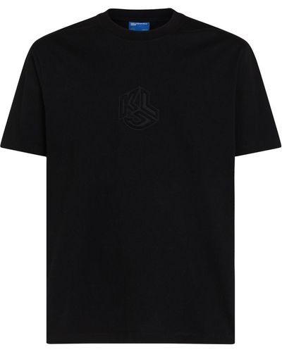 Karl Lagerfeld 3d モノグラム Tシャツ - ブラック