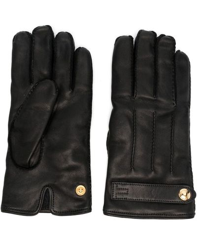 Tom Ford Press-stud Leather Gloves - Black