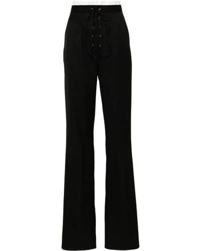 MANURI Tintin Lace-up Tailored Pants - Black
