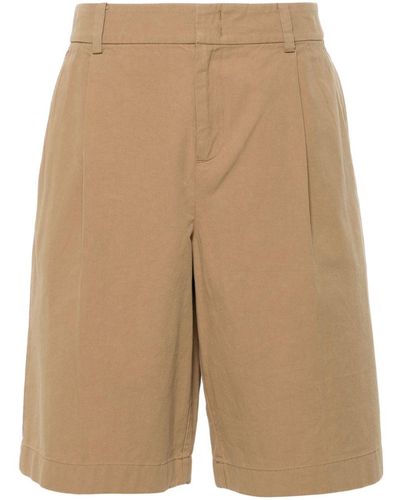 Vince Tailored Cotton Shorts - Natural