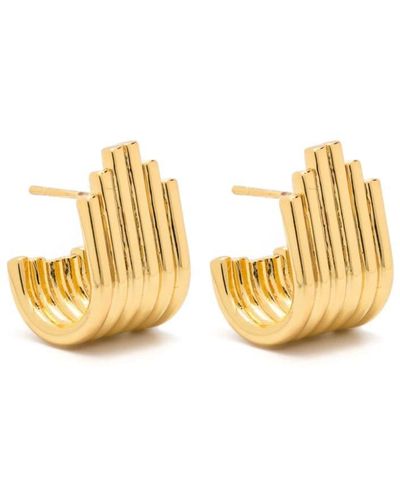 FEDERICA TOSI Lobo Lea Stud Earrings - Metallic