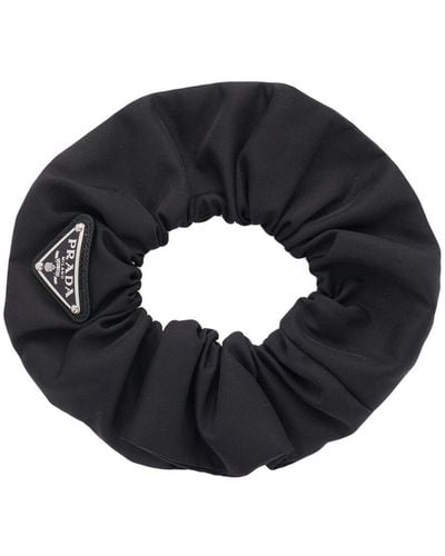 Prada Scrunchie Met Logo - Zwart