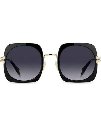 Marc Jacobs Logo-engraved Square-frame Sunglasses - Blue
