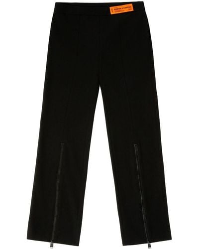 Heron Preston Logo-patch Zip-up Trousers - Black