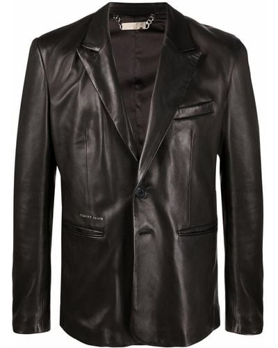 Philipp Plein Casanova Leather Blazer - Black