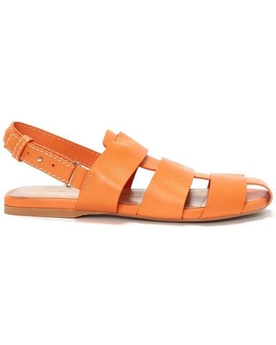 JW Anderson Fisherman Leather Sandals - Orange