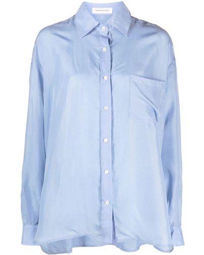 Frankie Shop Georgia Poplin Shirt - Blue
