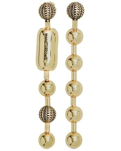 Marc Jacobs The Monogram Ball-chain Earrings - Metallic