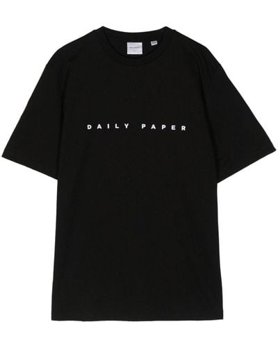 Daily Paper Camiseta con logo estampado - Negro