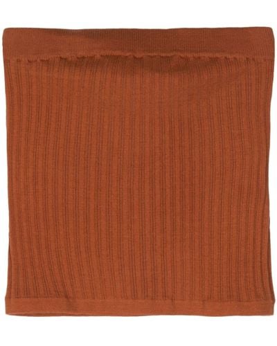 Wild Cashmere Knitted Strapless Top - Brown