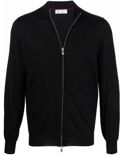 Brunello Cucinelli Vest Met Rits - Zwart