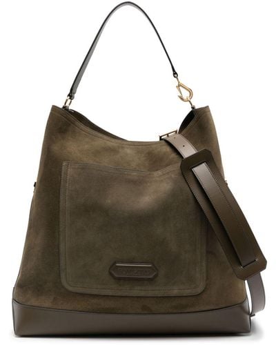 Tom Ford Suede Two-strap Tote Bag - Brown