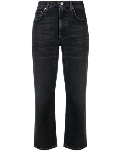 Agolde Kye Cropped Straight-leg Jeans - Blue