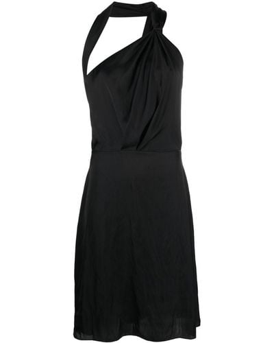 Zadig & Voltaire Robe mi-longue Razal à détails plissés - Noir