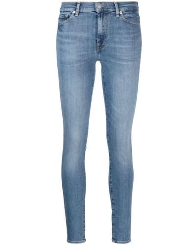 7 For All Mankind Skinny Jeans - Blauw