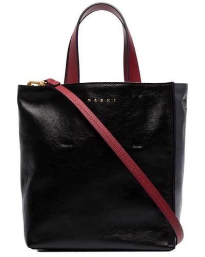 Marni Museo Leather Tote Bag - Black