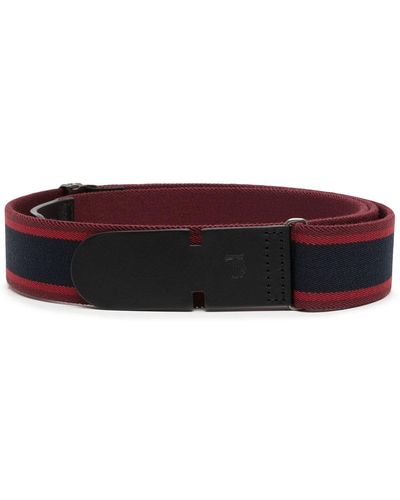 Tod's Stripe-detail Snap-fit Belt - Blue