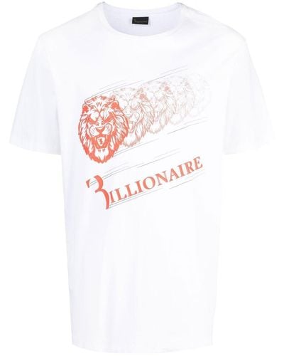 Billionaire T-shirt Met Logoprint - Wit