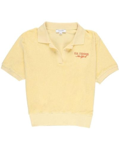 Sporty & Rich Sr Tennis Terry Cloth-effect Polo Shirt - Yellow