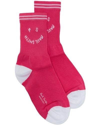 Paul Smith Intarsien-Socken mit Logo - Pink