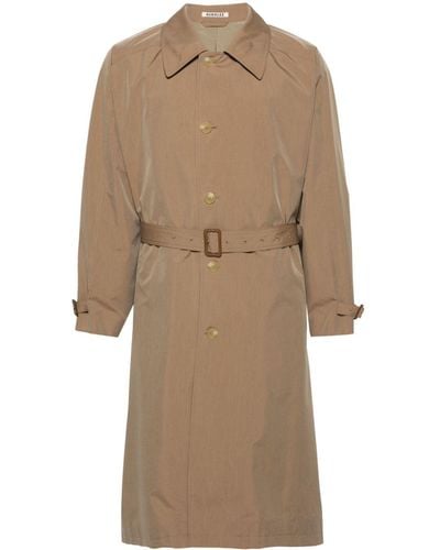 AURALEE Belted Trench Coat - Natural