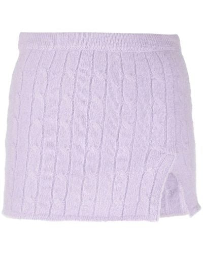 Filippa K Cable-knit Mini Skirt - Purple