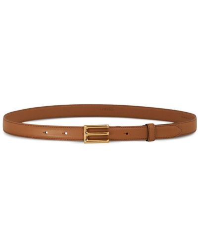 Etro Logo-buckle Leather Belt - Brown