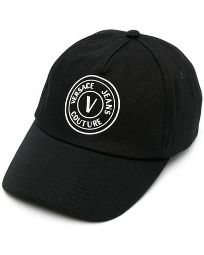 Versace Jeans Couture Baseballkappe mit Logo-Print - Schwarz