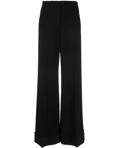 Moschino High-waisted Wide-leg Trousers - Black