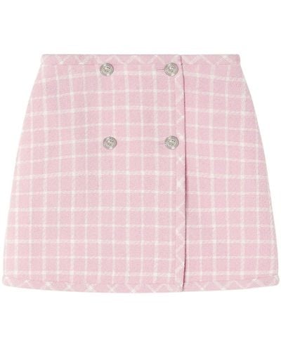 Versace Contrasto ツイード ミニスカート - ピンク