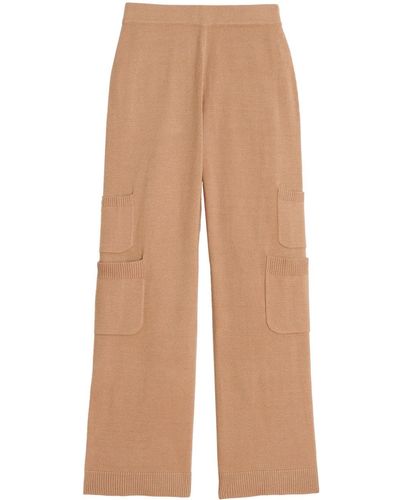 Apparis Dane Knitted Cargo Trousers - Natural